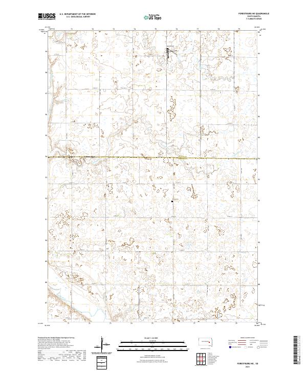 Forestburg NE topographic map thumbnail