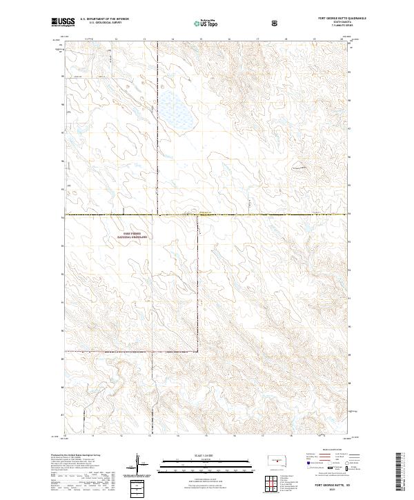 Fort George Butte topographic map thumbnail