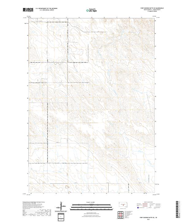 Fort George Butte SE topographic map thumbnail