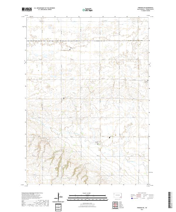 Freeman SE topographic map thumbnail