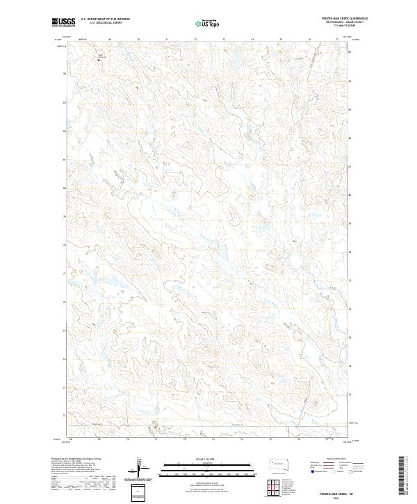 Frozen Man Creek topographic map thumbnail