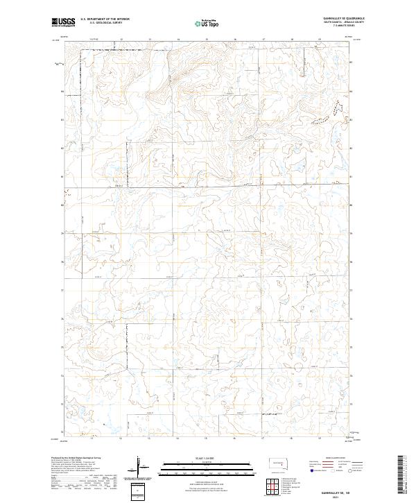 Gannvalley SE topographic map thumbnail