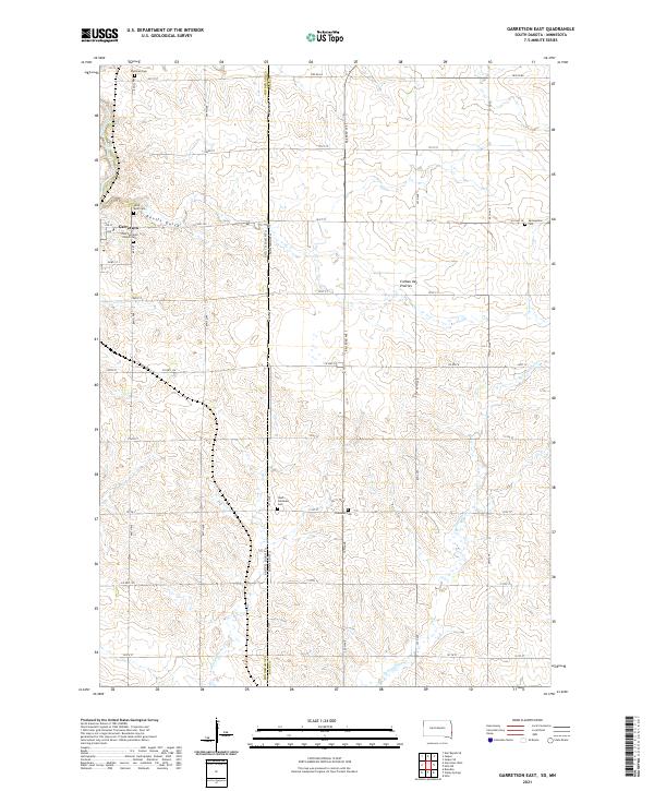 Garretson East topographic map thumbnail