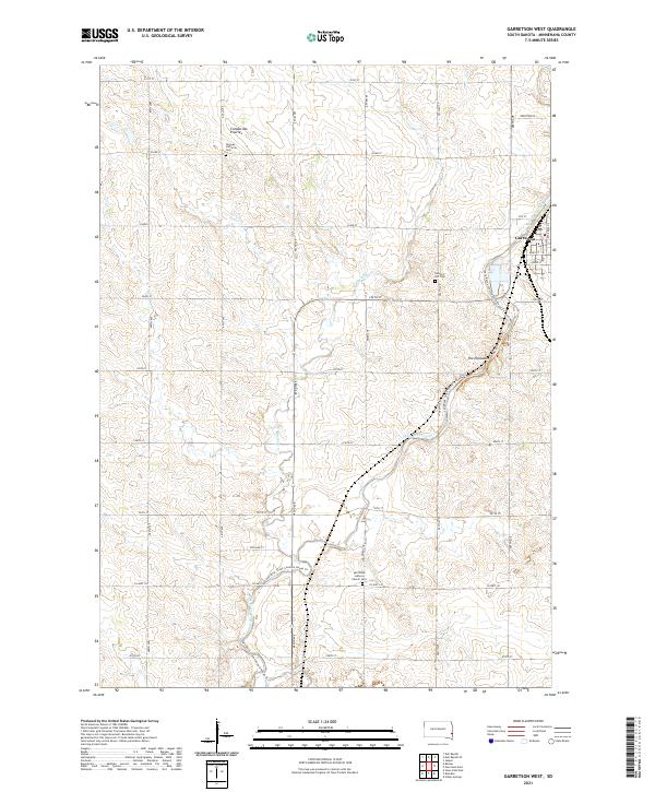 Garretson West topographic map thumbnail