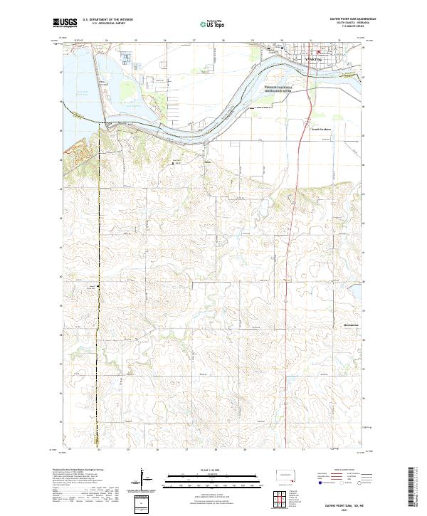 Gavins Point Dam topographic map thumbnail