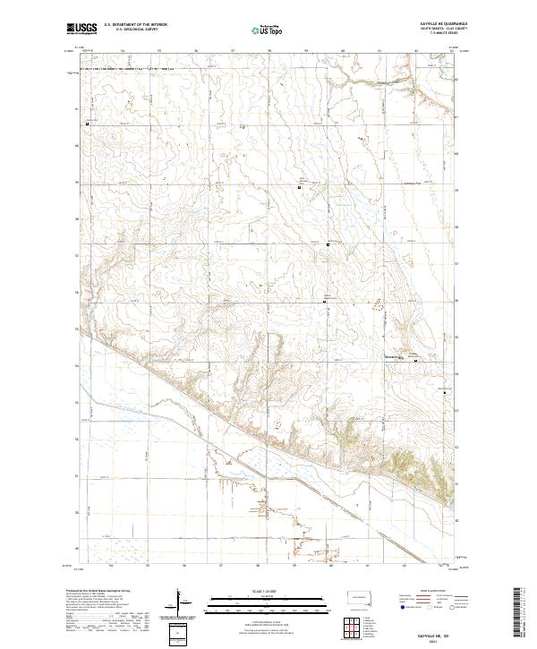 Gayville NE topographic map thumbnail