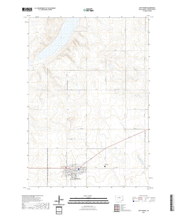 Gettysburg topographic map thumbnail