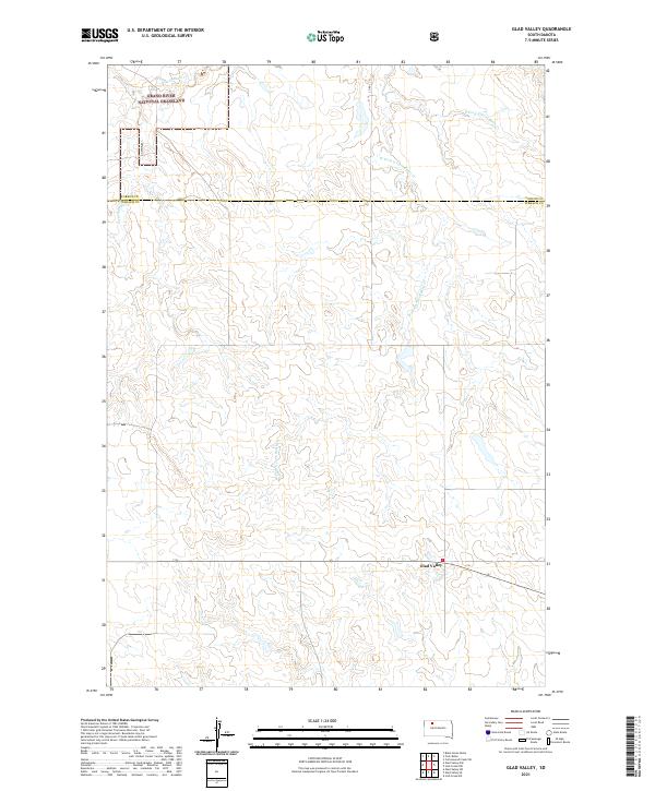Glad Valley topographic map thumbnail