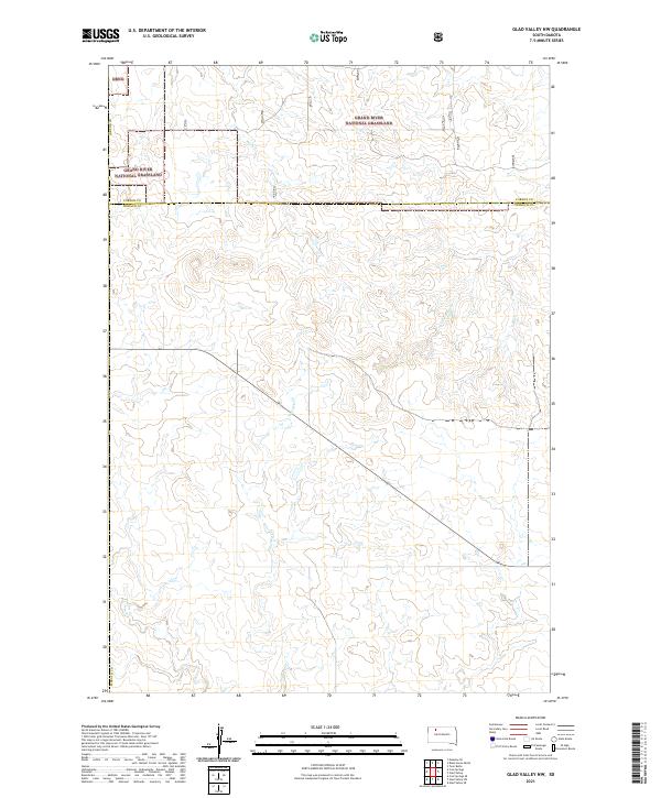 Glad Valley NW topographic map thumbnail