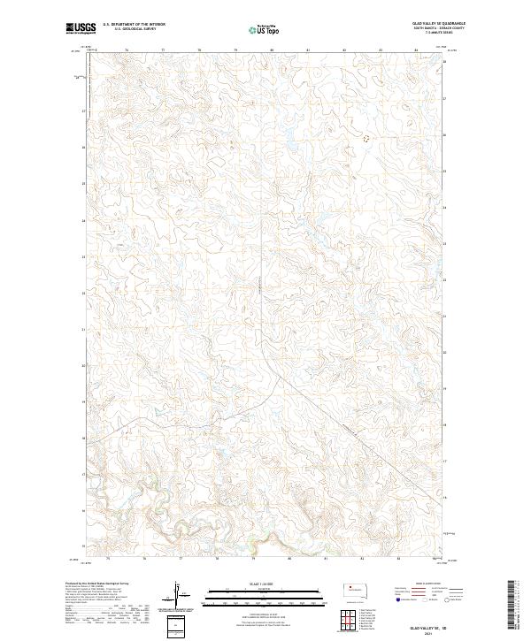 Glad Valley SE topographic map thumbnail
