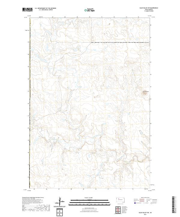 Glad Valley SW topographic map thumbnail