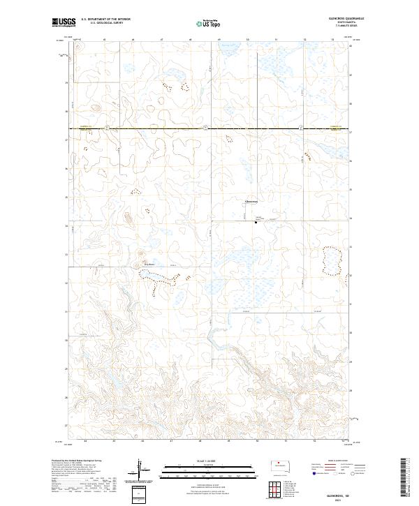 Glencross topographic map thumbnail