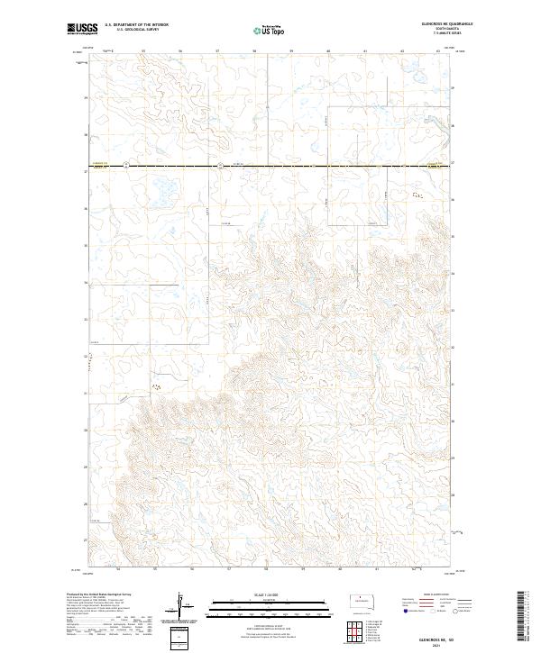 Glencross NE topographic map thumbnail