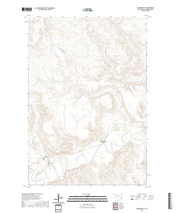 Glencross SE topographic map thumbnail