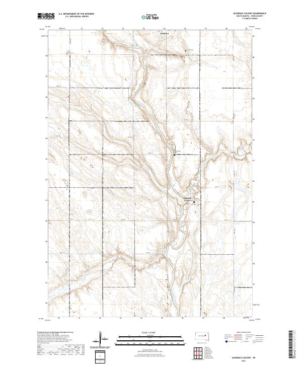 Glendale Colony topographic map thumbnail