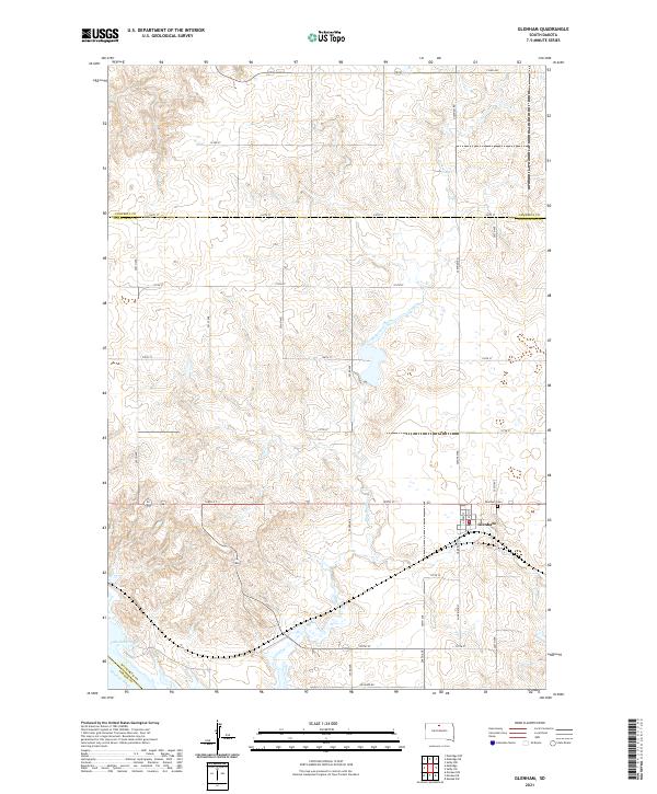 Glenham topographic map thumbnail