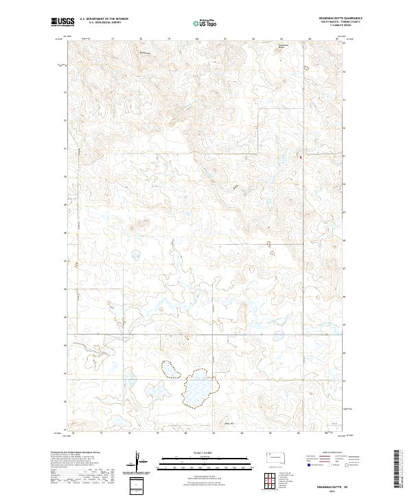 Grandmas Butte topographic map thumbnail