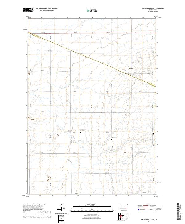 Greenwood Colony topographic map thumbnail