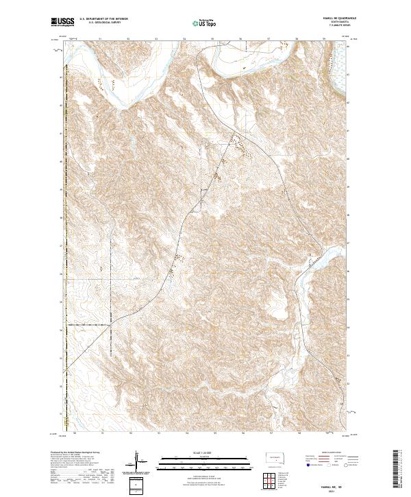Hamill NE topographic map thumbnail