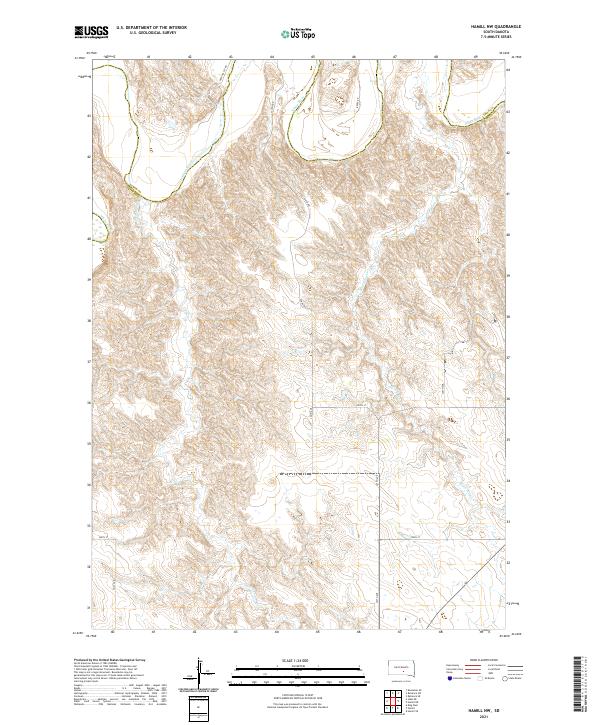 Hamill NW topographic map thumbnail