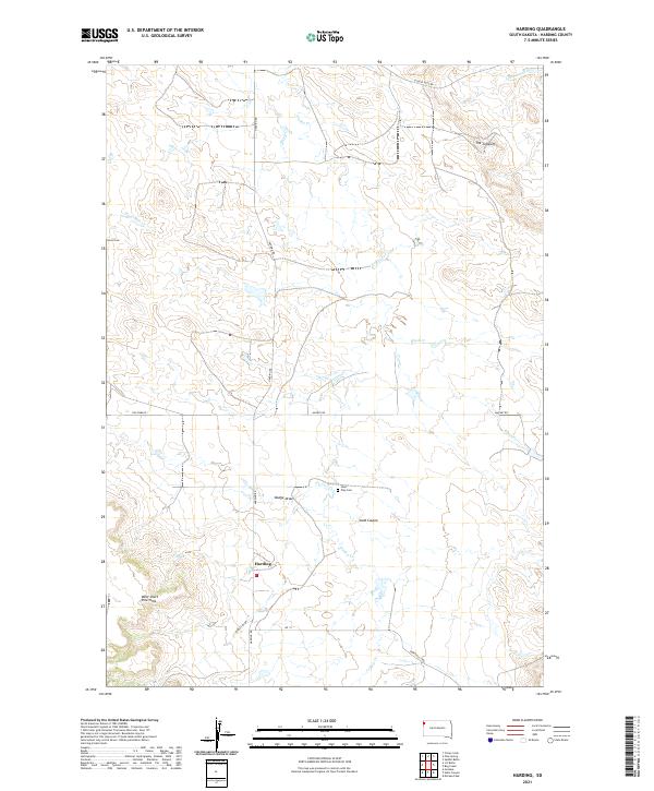 Harding topographic map thumbnail