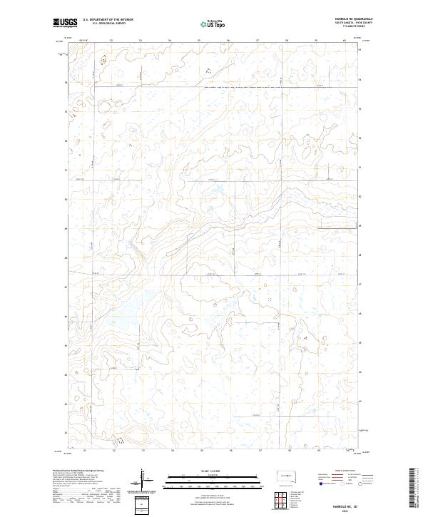 Harrold NE topographic map thumbnail