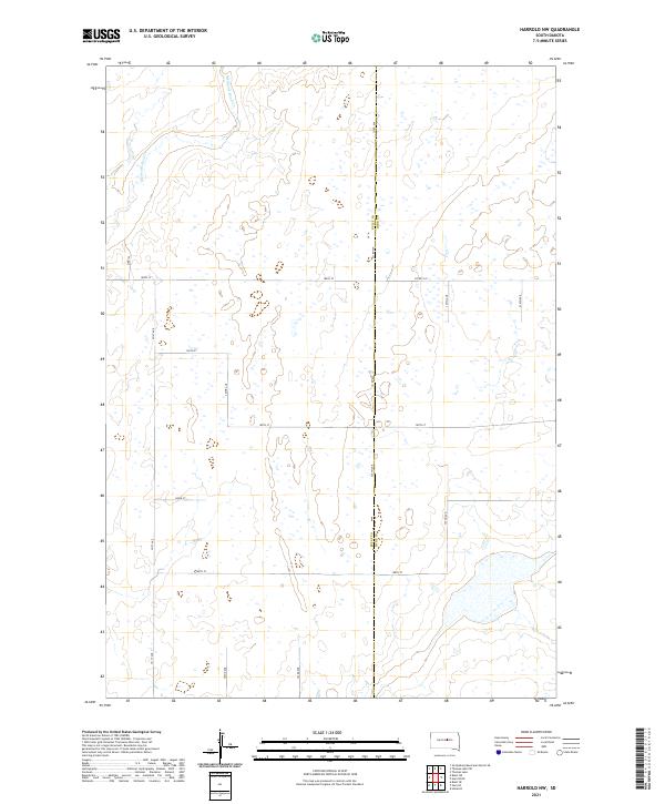 Harrold NW topographic map thumbnail