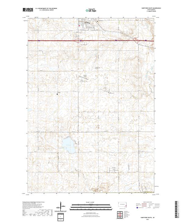 Hartford South topographic map thumbnail