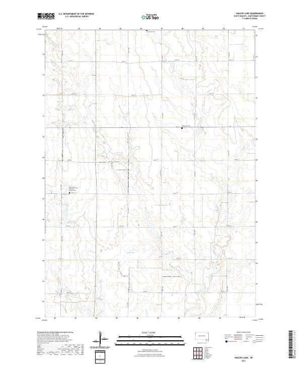 Haucks Lake topographic map thumbnail