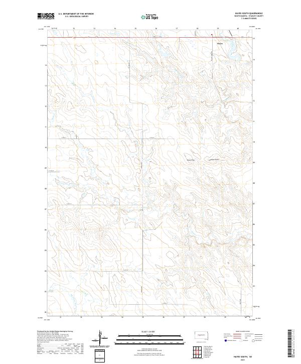 Hayes South topographic map thumbnail