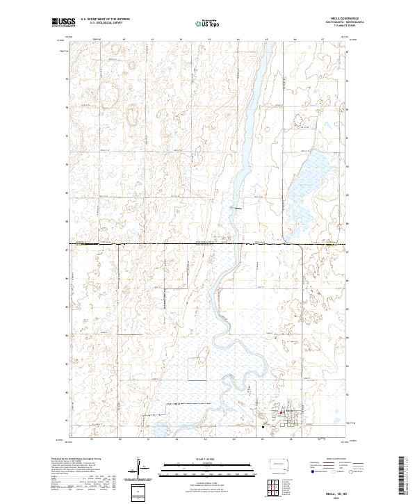 Hecla topographic map thumbnail