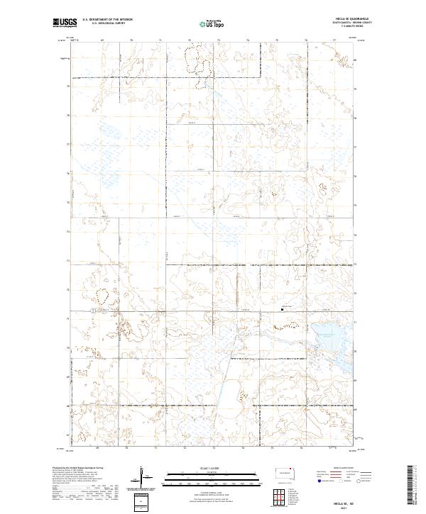 Hecla SE topographic map thumbnail