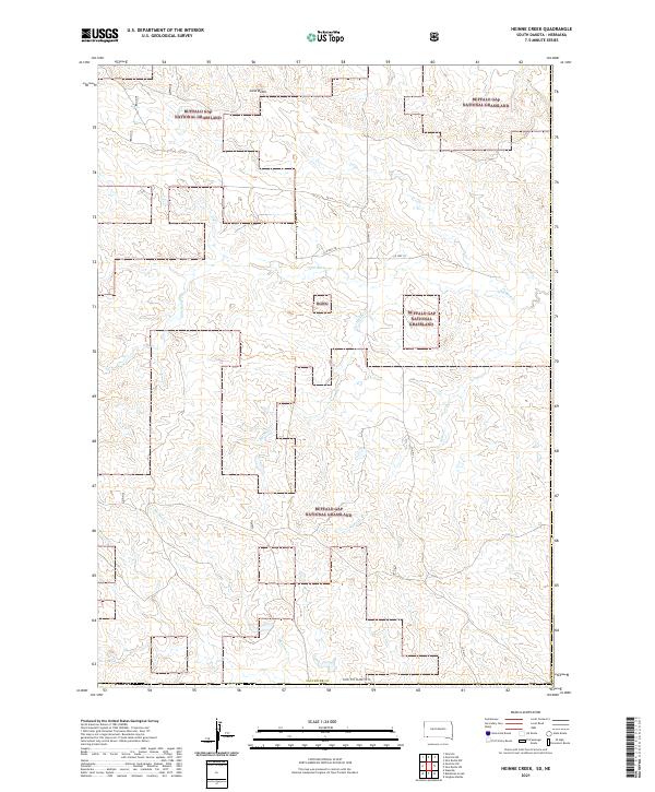 Heinne Creek topographic map thumbnail