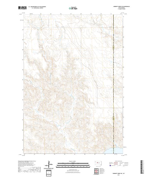 Herbert Creek SW topographic map thumbnail