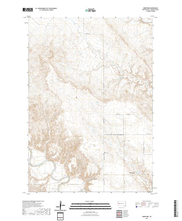 Hereford topographic map thumbnail