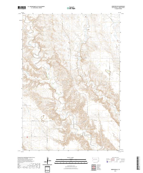 Hereford NE topographic map thumbnail