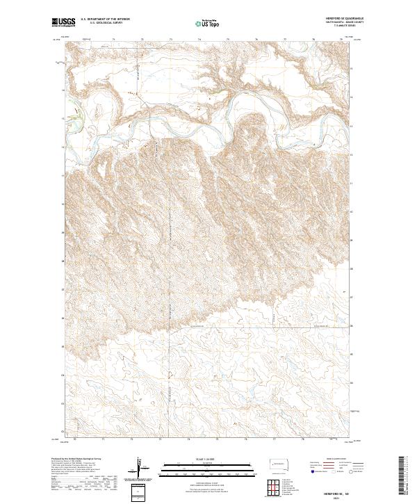 Hereford SE topographic map thumbnail