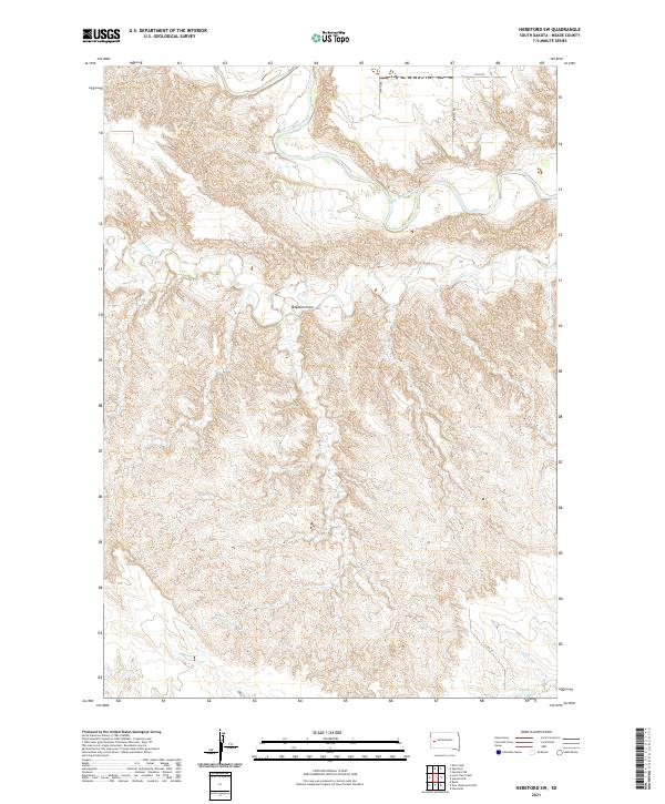 Hereford SW topographic map thumbnail