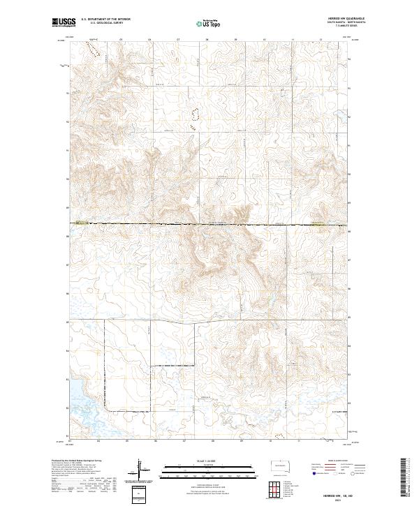 Herreid NW topographic map thumbnail
