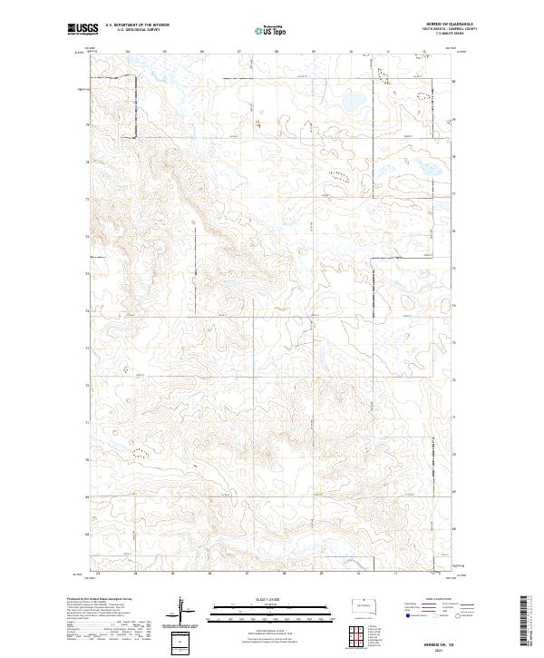 Herreid SW topographic map thumbnail