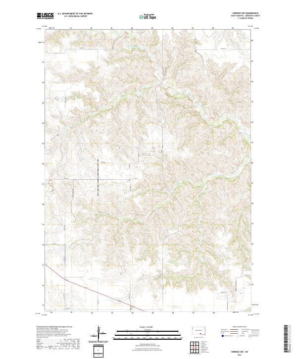 Herrick NW topographic map thumbnail