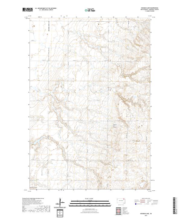 Hickman Lake topographic map thumbnail