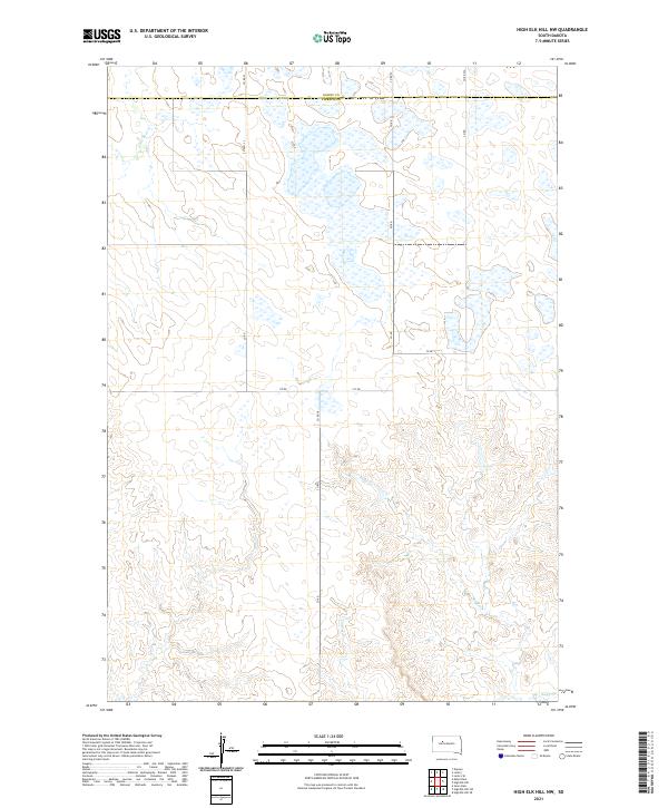 High Elk Hill NW topographic map thumbnail