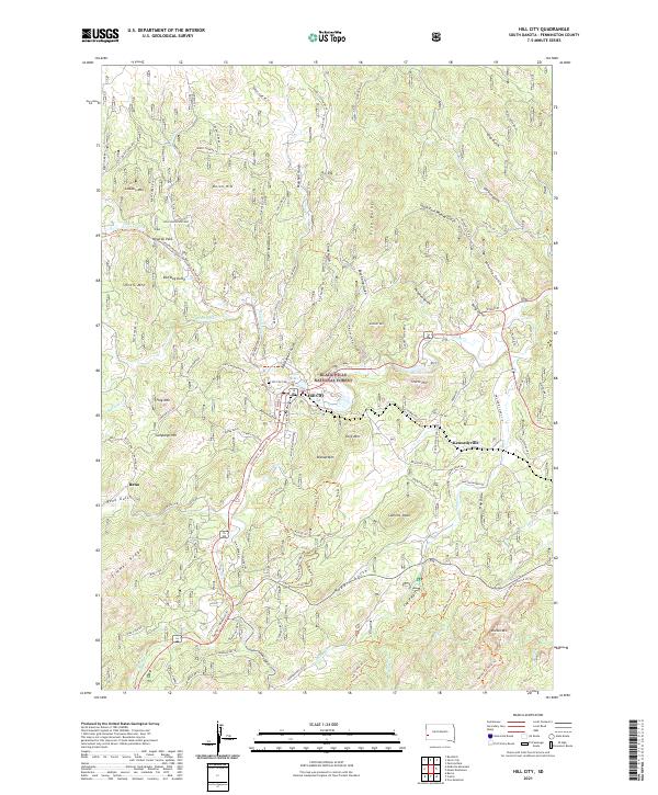 Hill City topographic map thumbnail