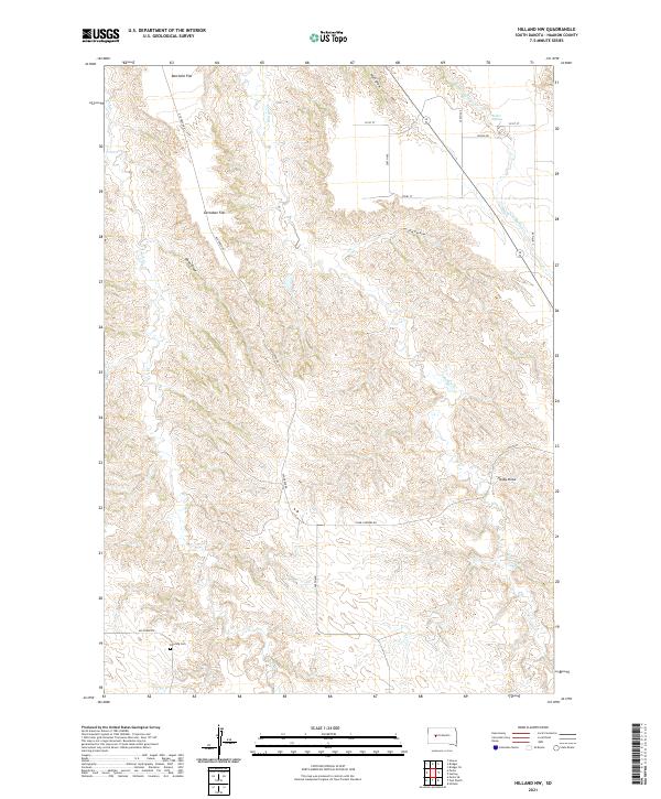 Hilland NW topographic map thumbnail