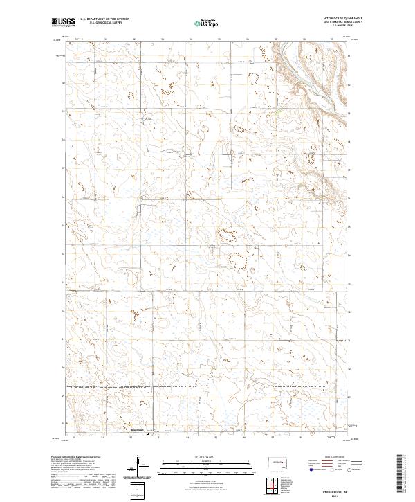 Hitchcock SE topographic map thumbnail