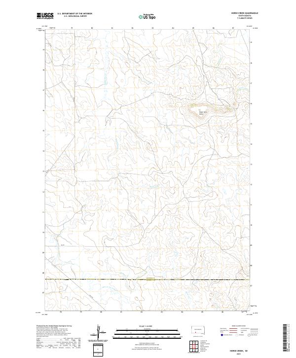 Horse Creek topographic map thumbnail