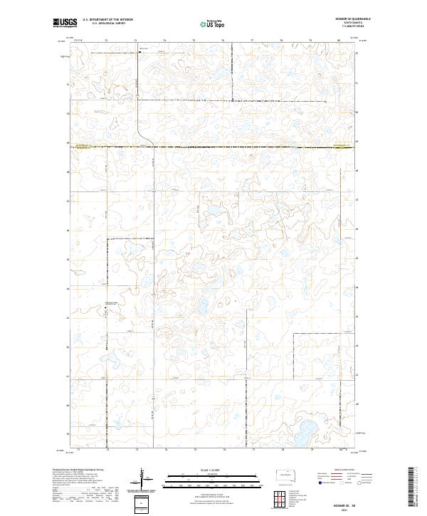 Hosmer SE topographic map thumbnail