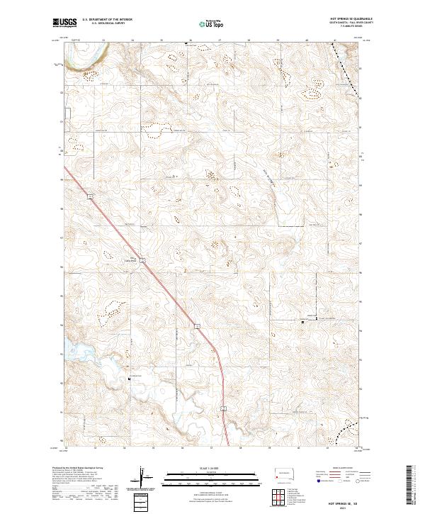 Hot Springs SE topographic map thumbnail