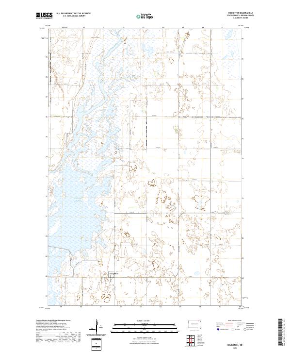 Houghton topographic map thumbnail